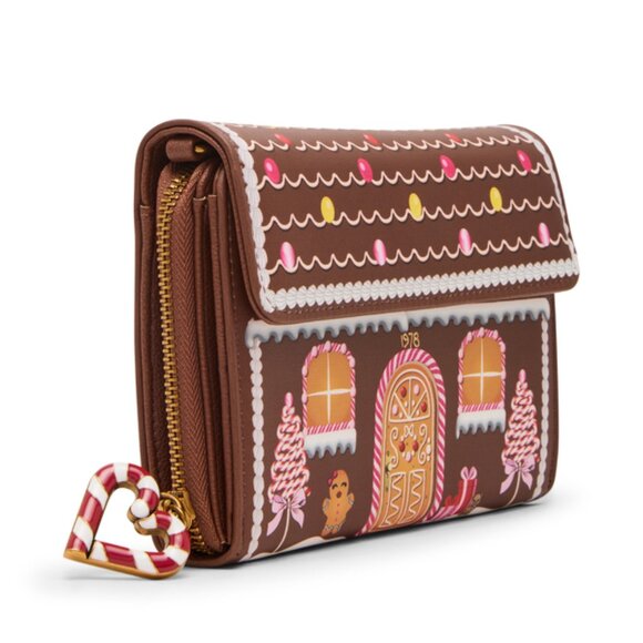 Betsey Johnson Kitsch Baking Spirits Bright Christmas Gingerbread Wallet WOC NWT - Picture 6 of 13
